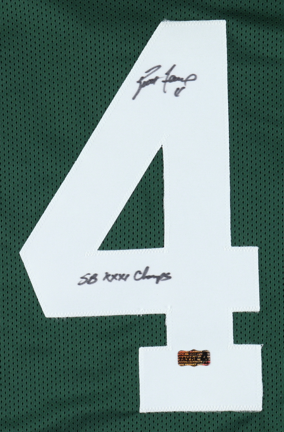 Brett Favre Signed Jersey Inscribed "SB XXXXI Champ" (Radtke) at PristineAuction.com Brett Favre Signed Jersey Inscribed "SB XXXXI Champ" (Radtke) at PristineAuction.com