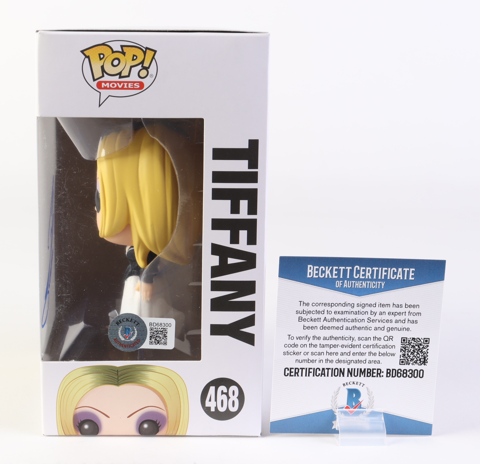 Jennifer Tilly Signed "Bride Of Chucky" #468 Tiffany Funko Pop! Vinyl Figure (Beckett) at PristineAuction.com Jennifer Tilly Signed "Bride Of Chucky" #468 Tiffany Funko Pop! Vinyl Figure (Beckett) at PristineAuction.com