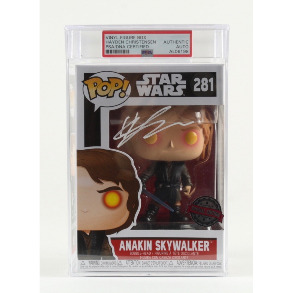Hayden Christensen Signed Anakin Skywalker Funko Pop 281 w/ protective plastic