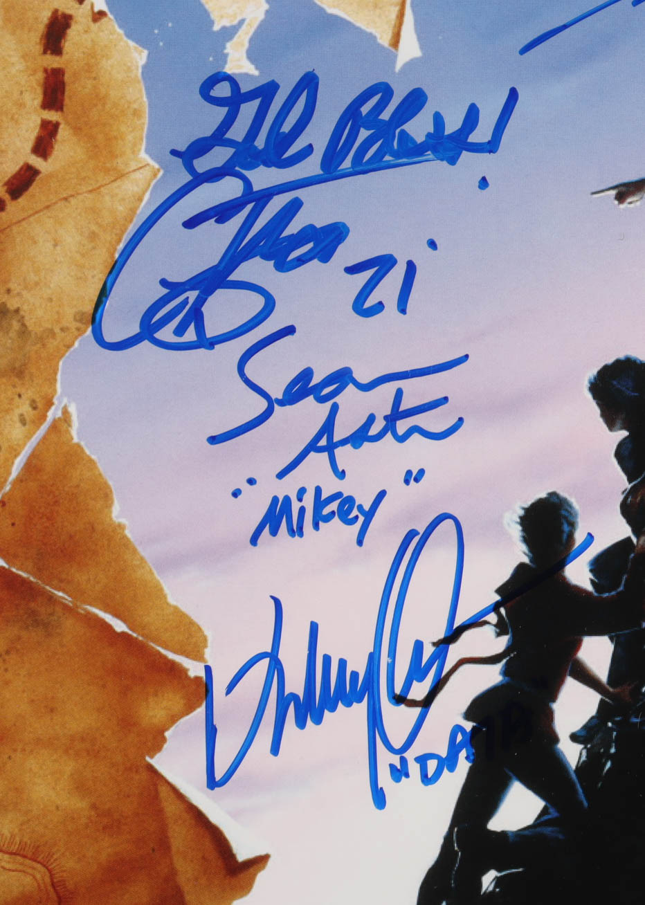 "The Goonies" 21x25 Custom Framed Display Cast-Signed by (7) Including Josh Brolin, Sean Astin, Martha Plimpton & Corey Feldman Kerri Green, Jonathan Ke Huy Quan with Multiple Inscriptions (JSA) at PristineAuction.com "The Goonies" 21x25 Custom Framed Display Cast-Signed by (7) Including Josh Brolin, Sean Astin, Martha Plimpton & Corey Feldman Kerri Green, Jonathan Ke Huy Quan with Multiple Inscriptions (JSA) at PristineAuction.com