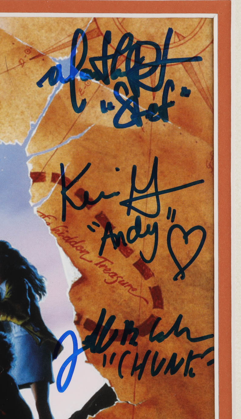 "The Goonies" 21x25 Custom Framed Display Cast-Signed by (7) Including Josh Brolin, Sean Astin, Martha Plimpton & Corey Feldman Kerri Green, Jonathan Ke Huy Quan with Multiple Inscriptions (JSA) at PristineAuction.com "The Goonies" 21x25 Custom Framed Display Cast-Signed by (7) Including Josh Brolin, Sean Astin, Martha Plimpton & Corey Feldman Kerri Green, Jonathan Ke Huy Quan with Multiple Inscriptions (JSA) at PristineAuction.com