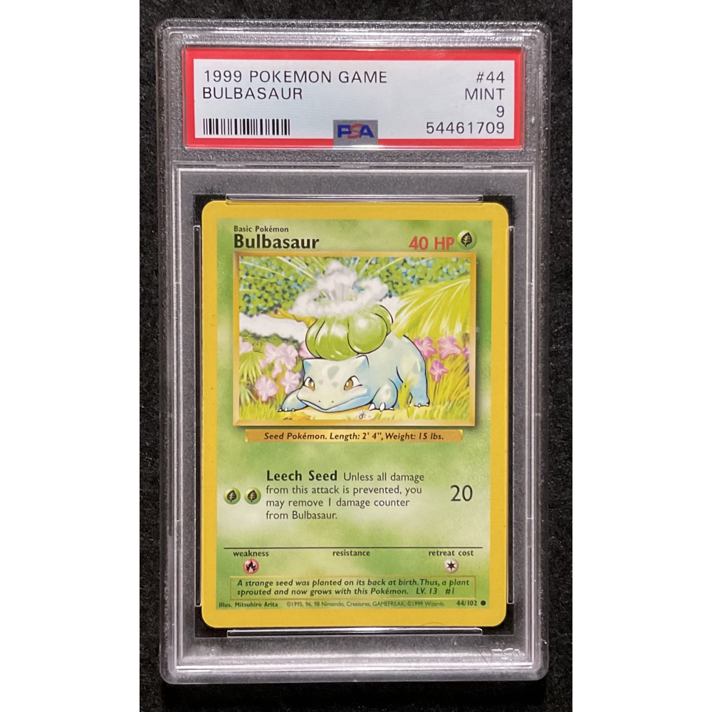 Bulbasaur 1999 Pokemon Base Unlimited 44 (PSA 9) Pristine Auction