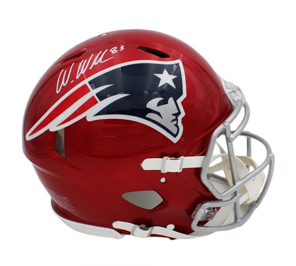 Wes Welker Signed Patriots Full-Size Authentic On-Field Flash Alternate Speed Helmet (Radtke) at PristineAuction.com Wes Welker Signed Patriots Full-Size Authentic On-Field Flash Alternate Speed Helmet (Radtke) at PristineAuction.com