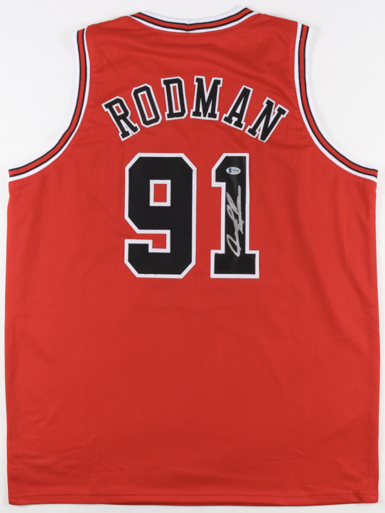 Veste de basket NBA des Chicago Bulls DR 91 signée par Dennis Rodman | LCS