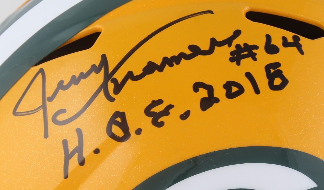 Jerry Kramer Signed Packers Full-Size Speed Helmet Inscribed "HOF 2018" (Kramer) at PristineAuction.com Jerry Kramer Signed Packers Full-Size Speed Helmet Inscribed "HOF 2018" (Kramer) at PristineAuction.com