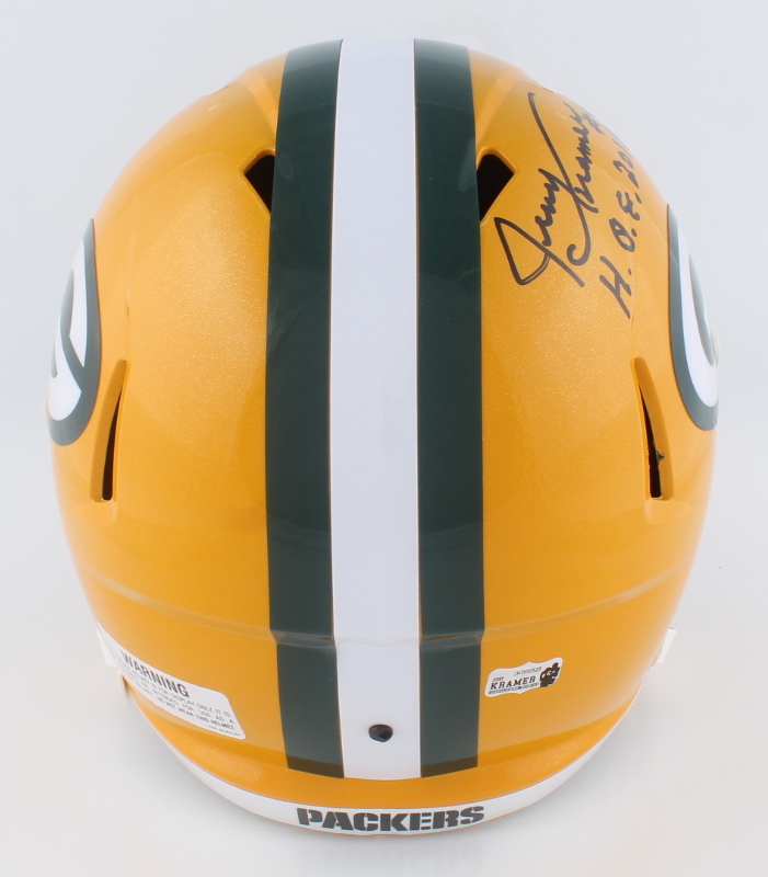 Jerry Kramer Signed Packers Full-Size Speed Helmet Inscribed "HOF 2018" (Kramer) at PristineAuction.com Jerry Kramer Signed Packers Full-Size Speed Helmet Inscribed "HOF 2018" (Kramer) at PristineAuction.com