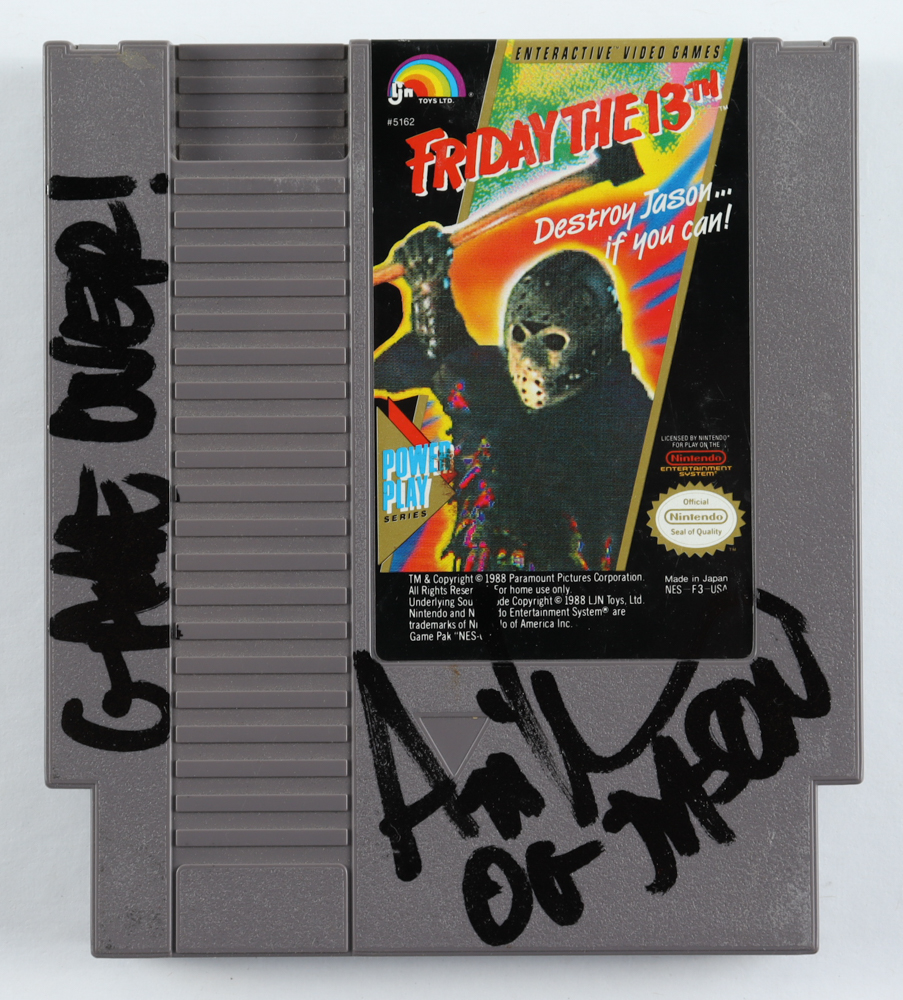 Ari Lehman Signed Original 1989 "Friday the 13th" Nintendo NES Video Game Cartridge Inscribed "Game Over!" & "OG Jason" (PA) at PristineAuction.com Ari Lehman Signed Original 1989 "Friday the 13th" Nintendo NES Video Game Cartridge Inscribed "Game Over!" & "OG Jason" (PA) at PristineAuction.com