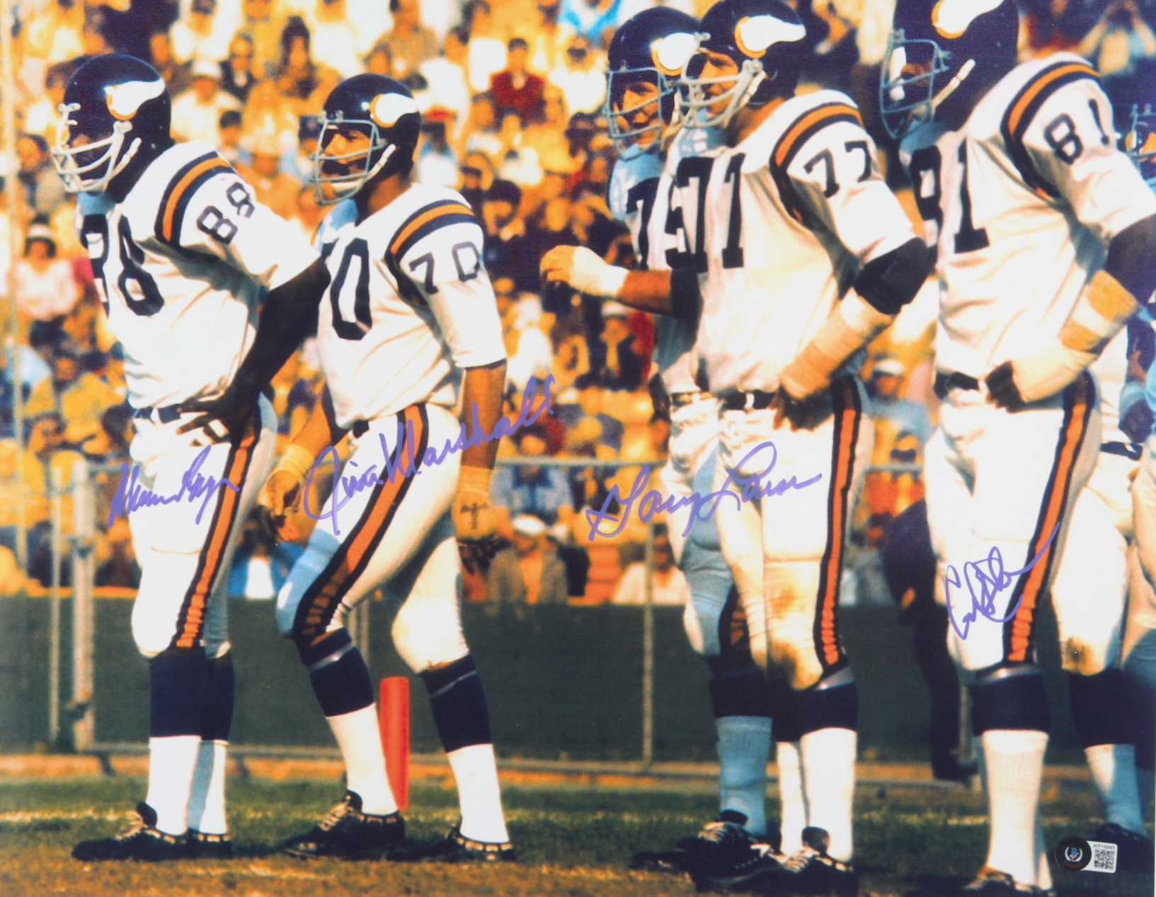 Alan Page, Jim Marshall, Gary Larsen & Carl Eller Signed Vikings 16x20 Photo (Beckett) at PristineAuction.com Alan Page, Jim Marshall, Gary Larsen & Carl Eller Signed Vikings 16x20 Photo (Beckett) at PristineAuction.com
