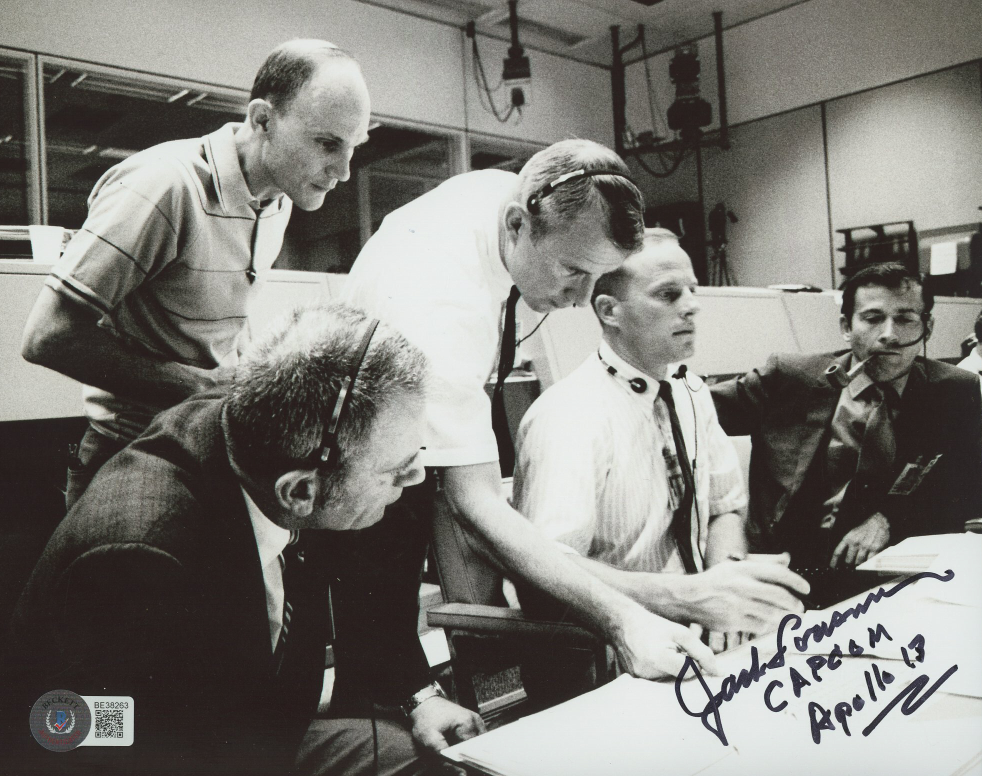 Jack R. Lousma Signed NASA 8x10 Photo Inscribed "CAPCOM" & "Apollo 13" (Beckett) at PristineAuction.com Jack R. Lousma Signed NASA 8x10 Photo Inscribed "CAPCOM" & "Apollo 13" (Beckett) at PristineAuction.com