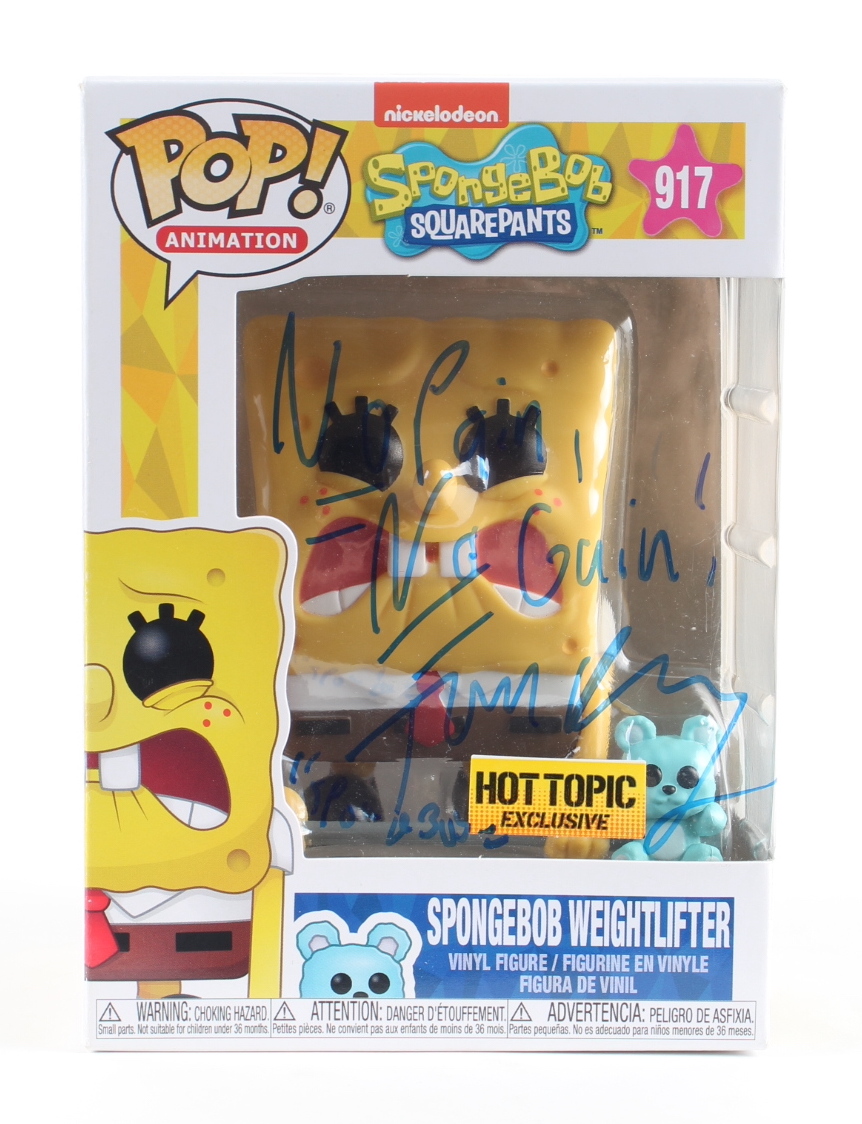 Tom Kenny Signed "Spongebob Squarepants" #917 Funko Pop! Vinyl Figure Inscribed "Spongebob" & "No Pain, No Gain" (JSA) at PristineAuction.com Tom Kenny Signed "Spongebob Squarepants" #917 Funko Pop! Vinyl Figure Inscribed "Spongebob" & "No Pain, No Gain" (JSA) at PristineAuction.com