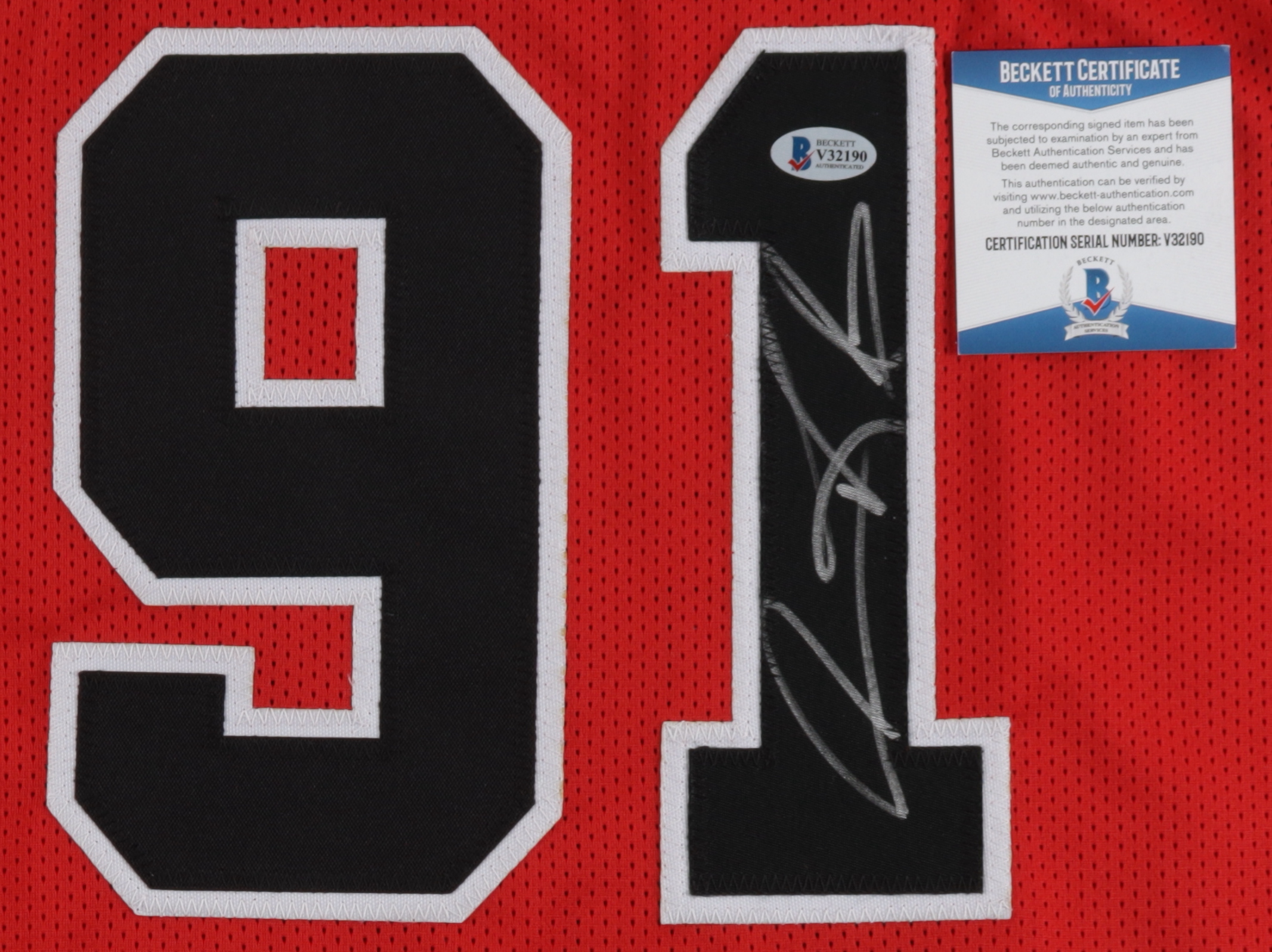Dennis Rodman Signed Jersey (Beckett) at PristineAuction.com Dennis Rodman Signed Jersey (Beckett) at PristineAuction.com
