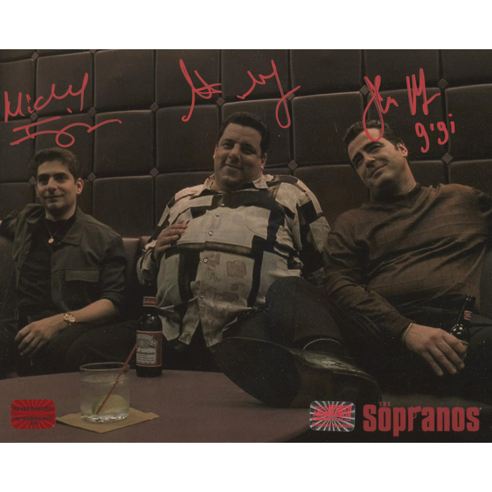 John Fiore, Michael Imperioli & Steven Schirripa Signed "The Sopranos