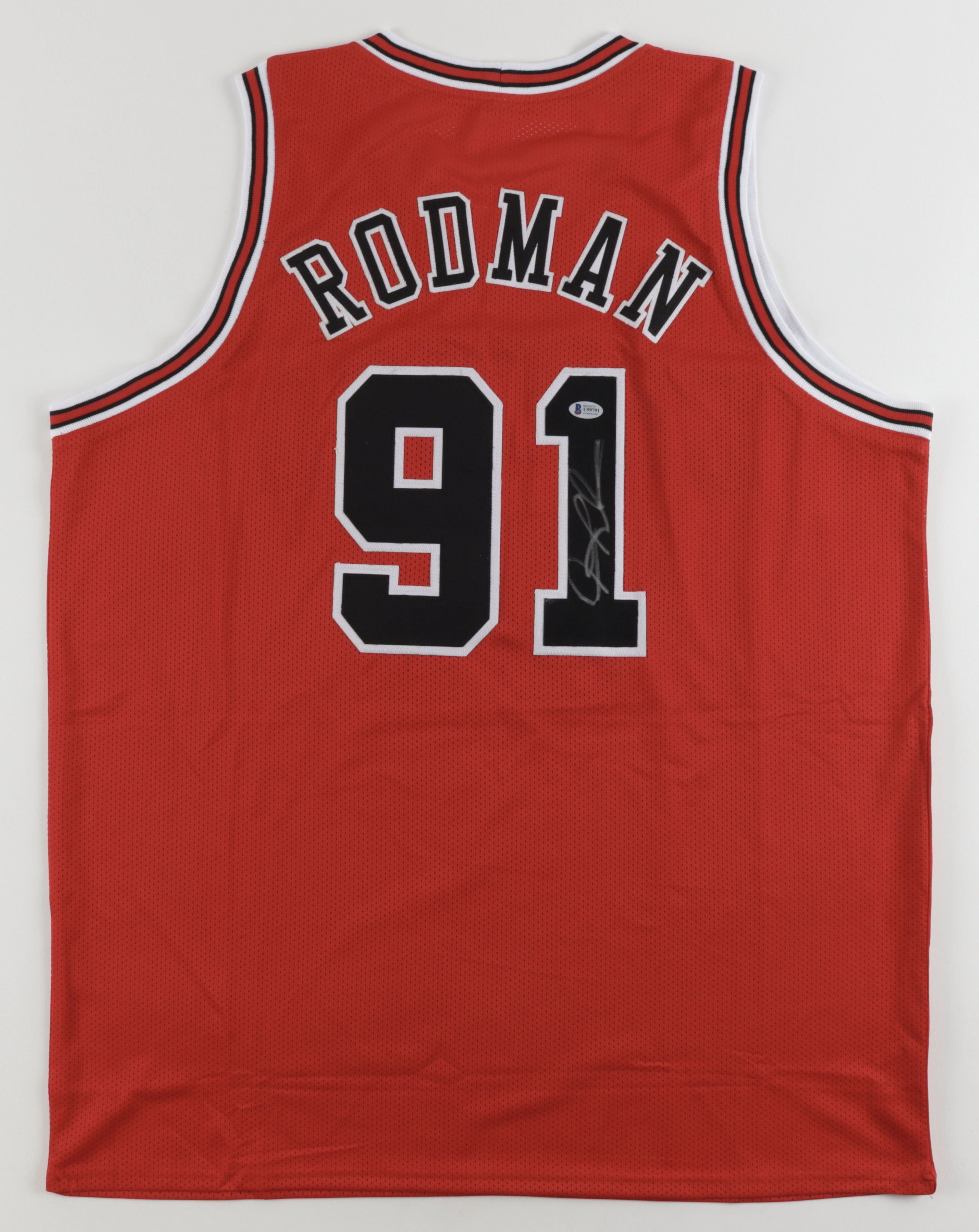 Dennis Rodman Signed Jersey (Beckett) at PristineAuction.com Dennis Rodman Signed Jersey (Beckett) at PristineAuction.com