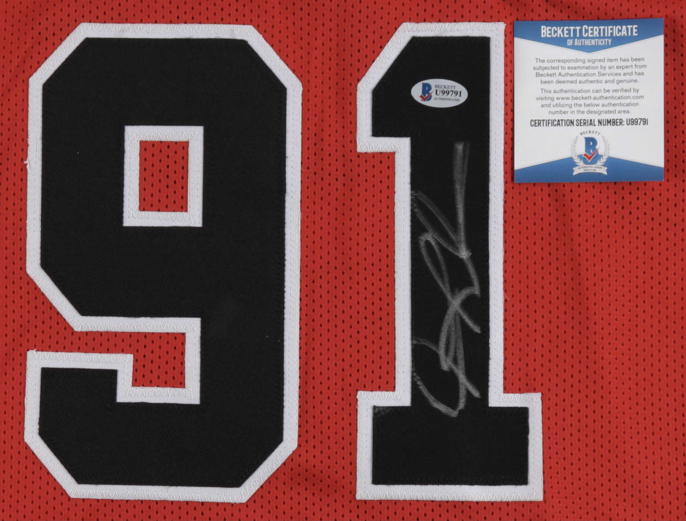 Dennis Rodman Signed Jersey (Beckett) at PristineAuction.com Dennis Rodman Signed Jersey (Beckett) at PristineAuction.com