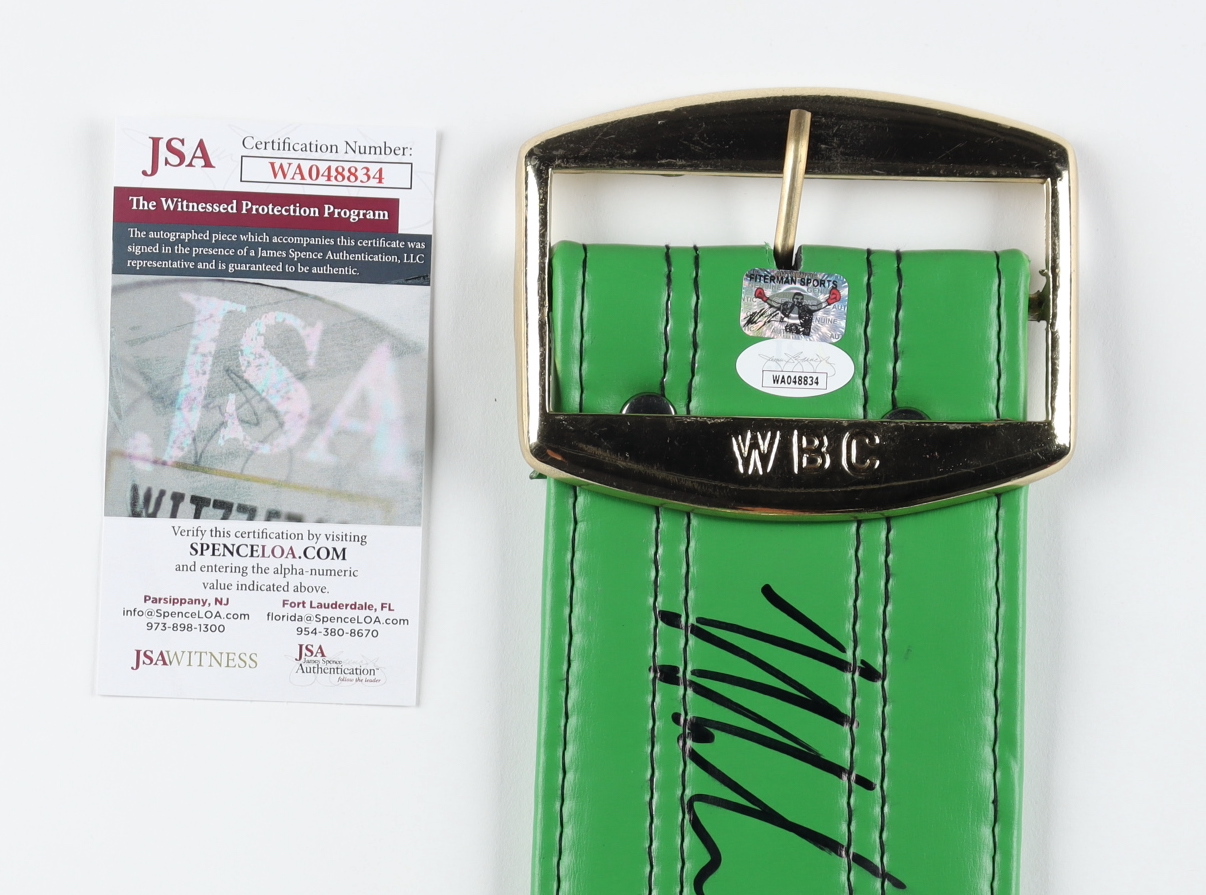 Mike Tyson Signed Full-Size WBC Heavyweight Championship Belt (JSA & Tyson) at PristineAuction.com Mike Tyson Signed Full-Size WBC Heavyweight Championship Belt (JSA & Tyson) at PristineAuction.com