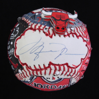 Michael Jordan & Charles Fazzino Signed Hand-Painted Baseball (JSA) at PristineAuction.com