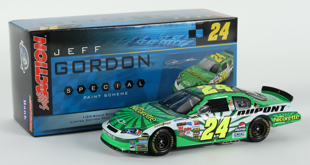 Jeff Gordon LE NASCAR #24 Dupont Nicorette 2006 Monte Carlo 1:24 Scale Diecast Car at PristineAuction.com Jeff Gordon LE NASCAR #24 Dupont Nicorette 2006 Monte Carlo 1:24 Scale Diecast Car at PristineAuction.com