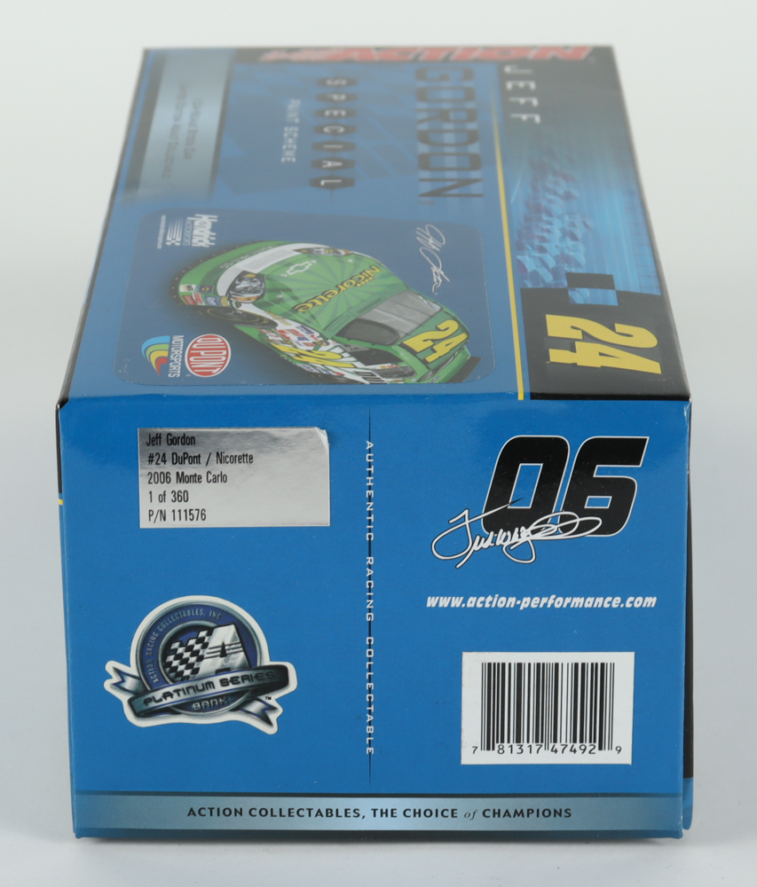 Jeff Gordon LE NASCAR #24 Dupont Nicorette 2006 Monte Carlo 1:24 Scale Diecast Car at PristineAuction.com Jeff Gordon LE NASCAR #24 Dupont Nicorette 2006 Monte Carlo 1:24 Scale Diecast Car at PristineAuction.com