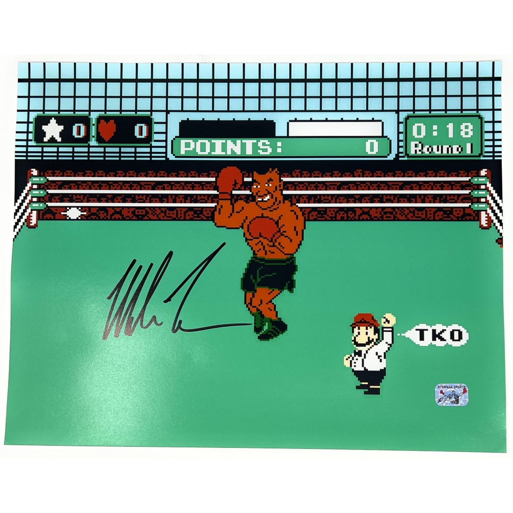 Mike Tyson Signed "PunchOut!!" 11x14 Photo (Tyson) Pristine Auction