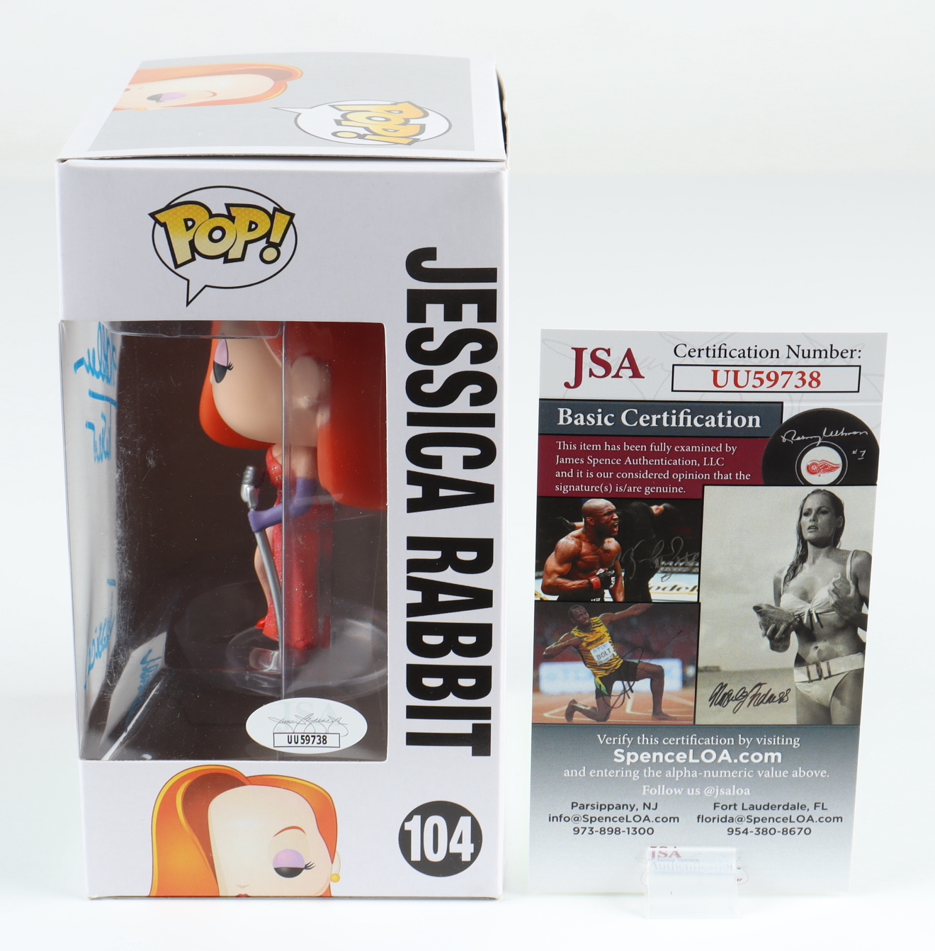 Kathleen Turner Signed "Who Framed Roger Rabbit" Jessica Rabbit #104 Funko Pop! Disney Vinyl Figure Inscribed "Jessica" (JSA) at PristineAuction.com Kathleen Turner Signed "Who Framed Roger Rabbit" Jessica Rabbit #104 Funko Pop! Disney Vinyl Figure Inscribed "Jessica" (JSA) at PristineAuction.com