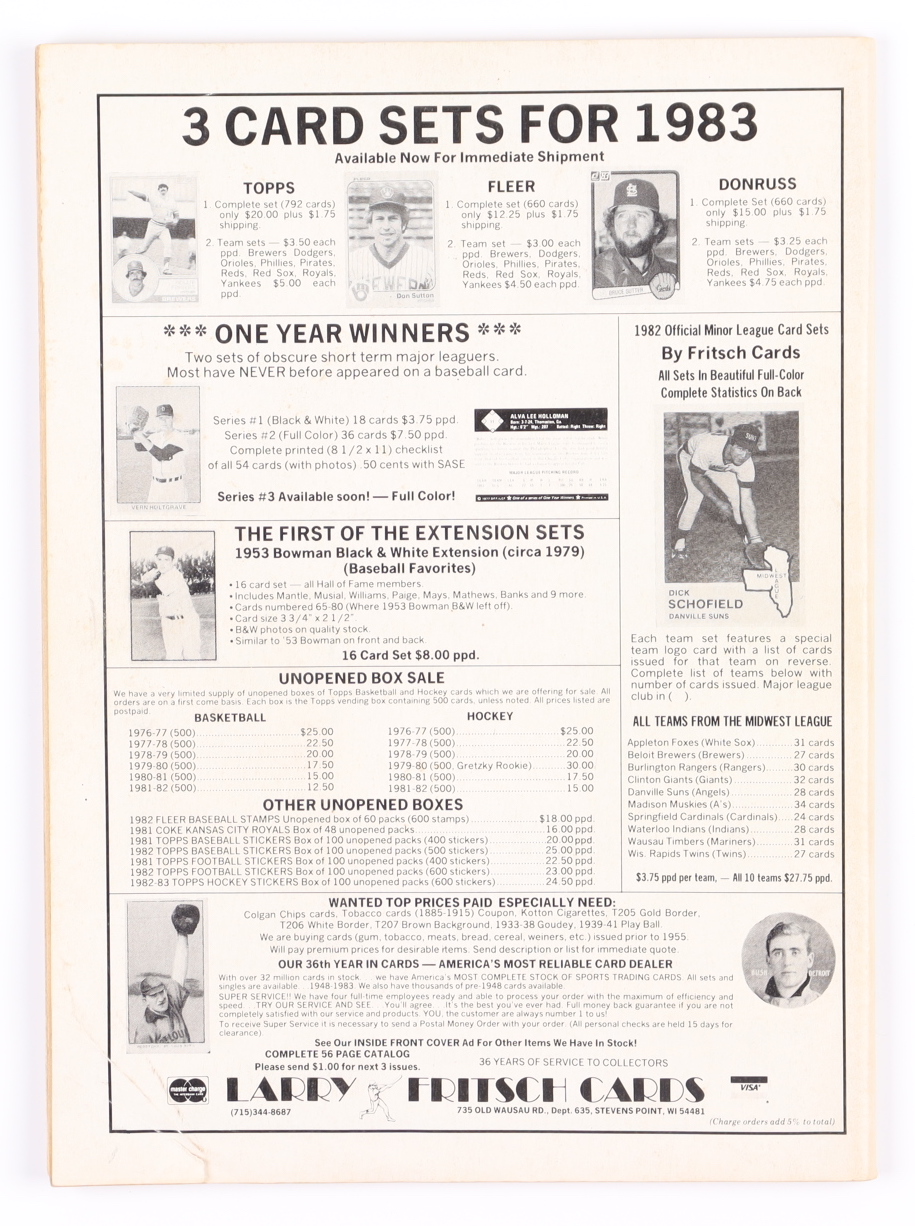 1983 Baseball Cards Magazine at PristineAuction.com 1983 Baseball Cards Magazine at PristineAuction.com