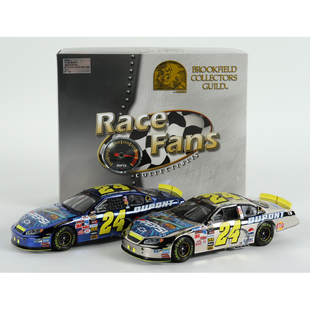 Jeff Gordon LE #24 DuPont Star Wars III - Talladega Raced Version - 2005  Monte Carlo - 2 Car Set Chrome / Color Chrome - 1:24 Scale Diecast Cars |  Pristine Auction, image size:1000x1000