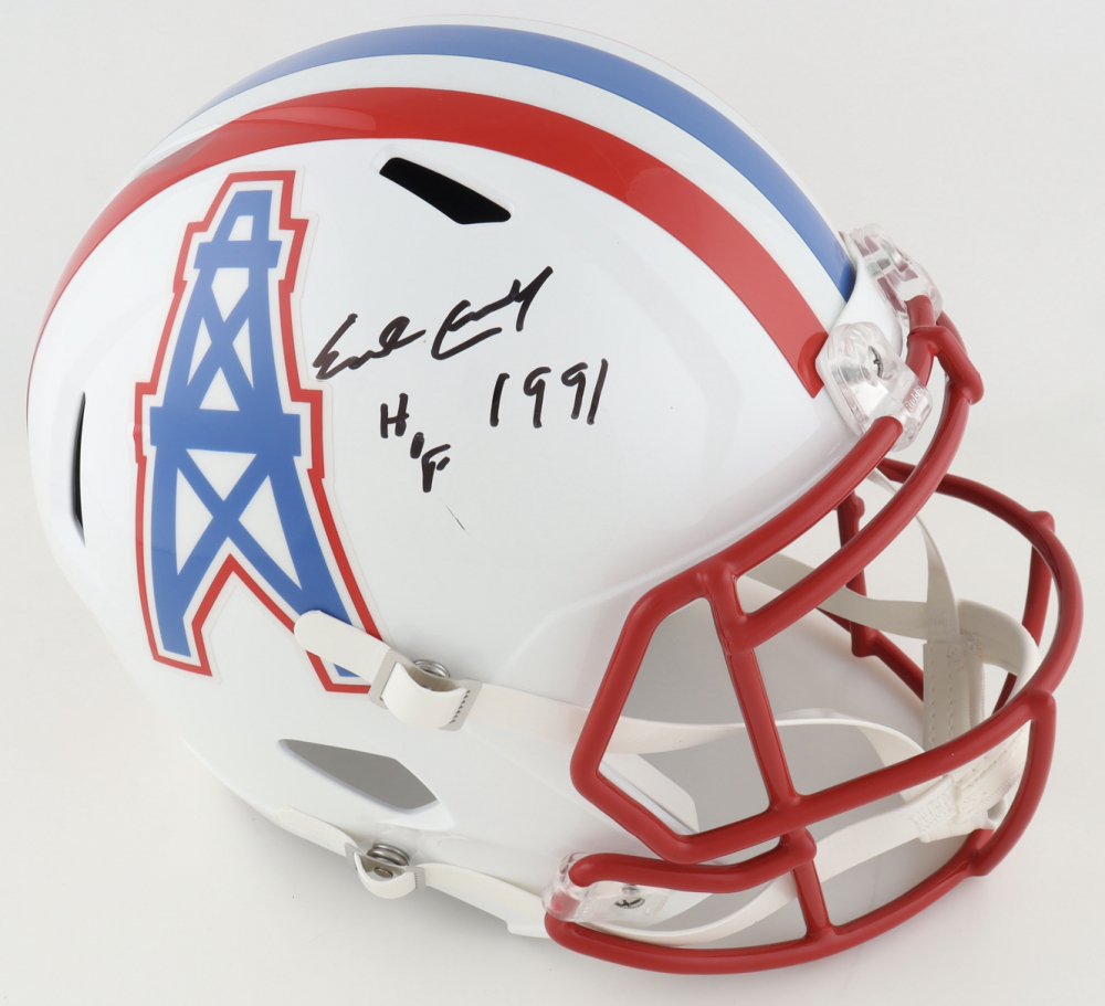Earl Campbell Signed Oilers FullSize Throwback Speed Helmet Inscribed