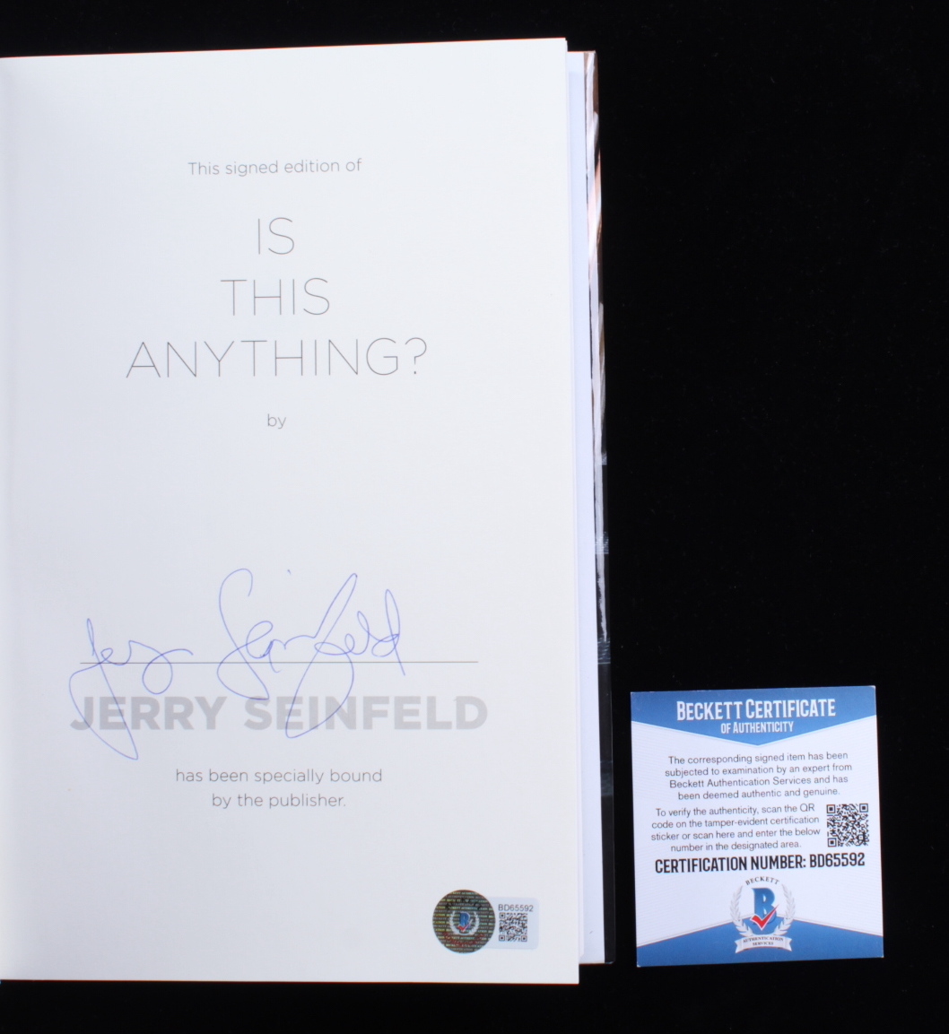 Jerry Seinfeld Signed "Is This Anything?" Hardcover Book (Beckett) at PristineAuction.com Jerry Seinfeld Signed "Is This Anything?" Hardcover Book (Beckett) at PristineAuction.com