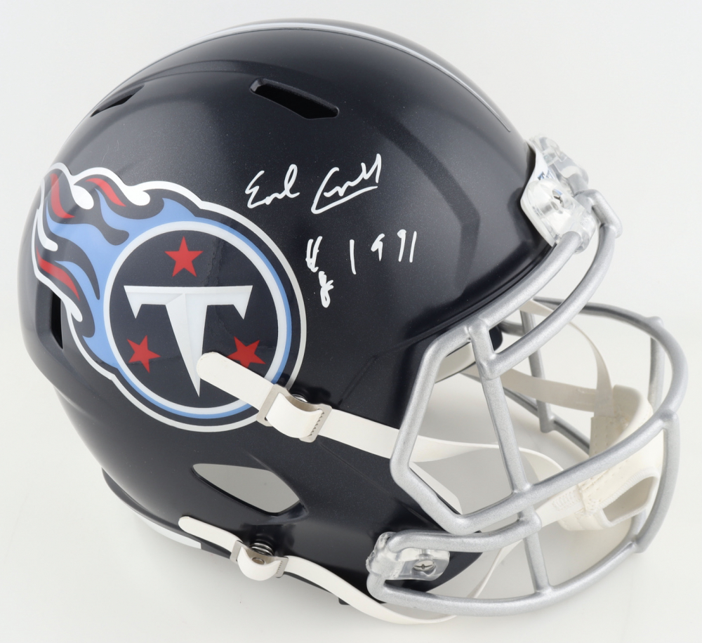 Earl Campbell Signed Titans FullSize Speed Helmet Inscribed "HOF 1991