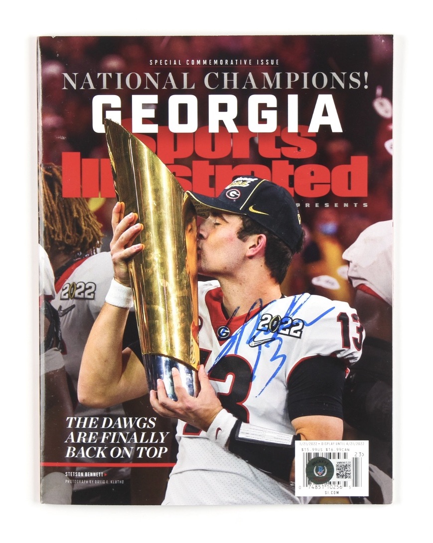 Stetson Bennett Signed 2021 Sports Illustrated Magazine (Beckett) at PristineAuction.com Stetson Bennett Signed 2021 Sports Illustrated Magazine (Beckett) at PristineAuction.com