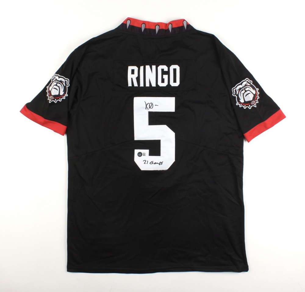 Kelee Ringo Signed Georgia Bulldogs Jersey Inscribed 
