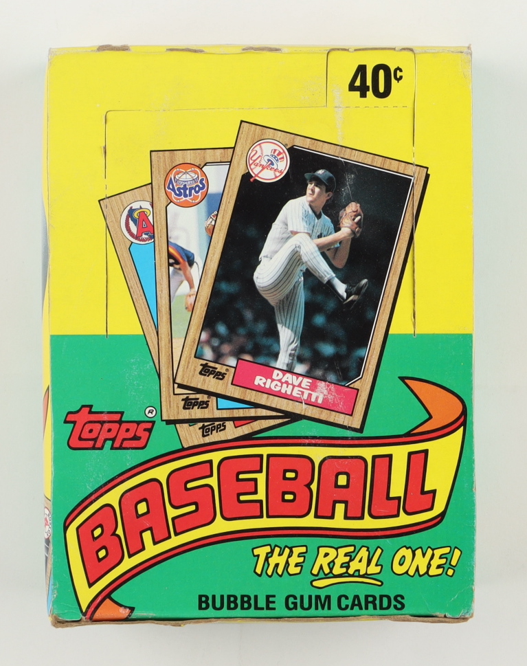 1987 Topps "The Real One" Bubble Gum Baseball Cards Box with (36) Packs at PristineAuction.com 1987 Topps "The Real One" Bubble Gum Baseball Cards Box with (36) Packs at PristineAuction.com