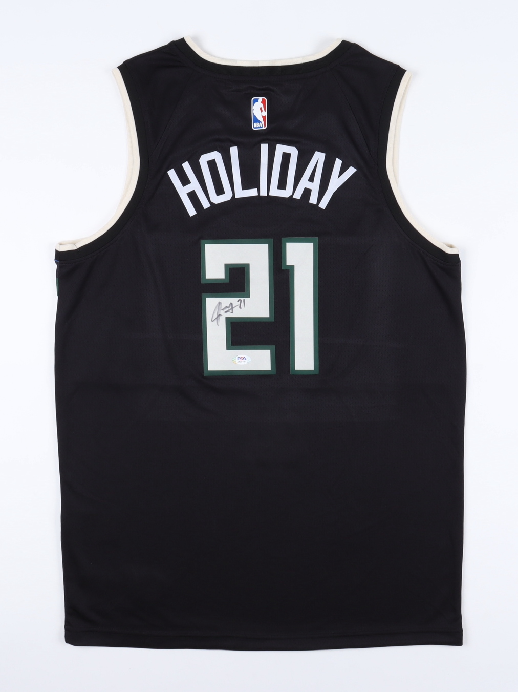 Jrue Holiday Signed Bucks Jersey (PSA) at PristineAuction.com Jrue Holiday Signed Bucks Jersey (PSA) at PristineAuction.com