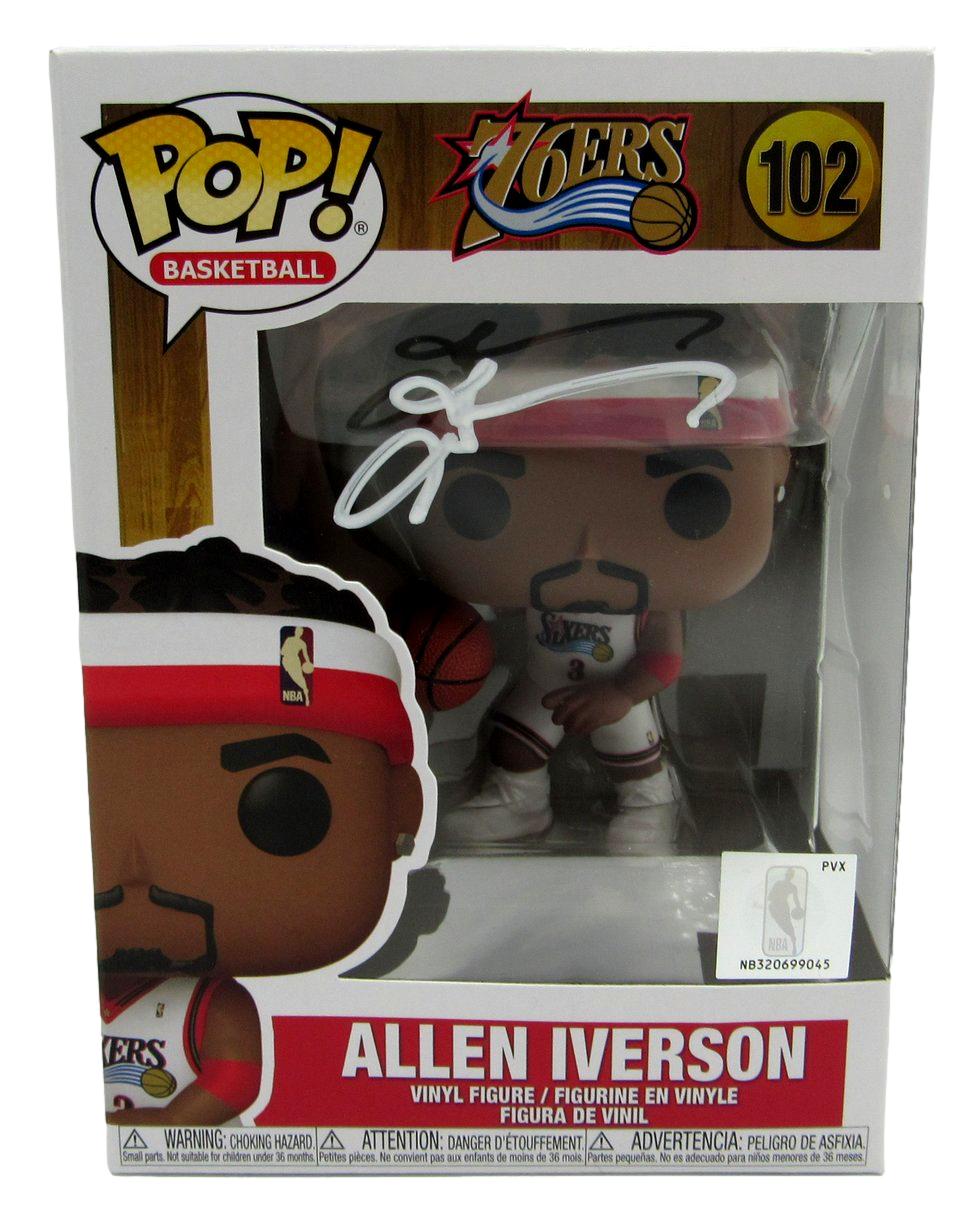 Allen Iverson Signed 76ers #102 Funko Pop! Basketball Vinyl Figure (PSA) at PristineAuction.com Allen Iverson Signed 76ers #102 Funko Pop! Basketball Vinyl Figure (PSA) at PristineAuction.com
