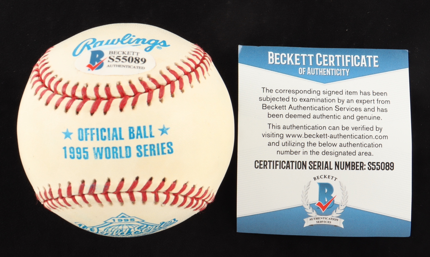 Luis Polonia Signed 1995 World Series Logo Baseball (Beckett) at PristineAuction.com Luis Polonia Signed 1995 World Series Logo Baseball (Beckett) at PristineAuction.com