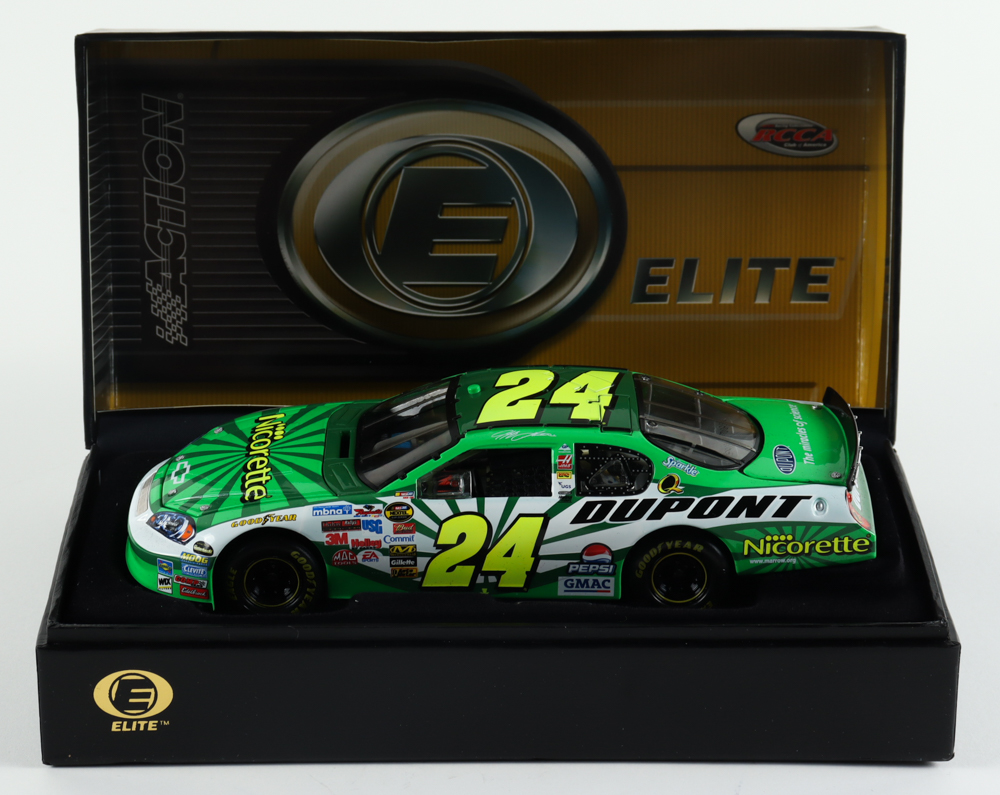 Jeff Gordon LE NASCAR #24 Dupont Nicorette 2006 Monte Carlo Elite 1:24 Scale Diecast Car at PristineAuction.com Jeff Gordon LE NASCAR #24 Dupont Nicorette 2006 Monte Carlo Elite 1:24 Scale Diecast Car at PristineAuction.com