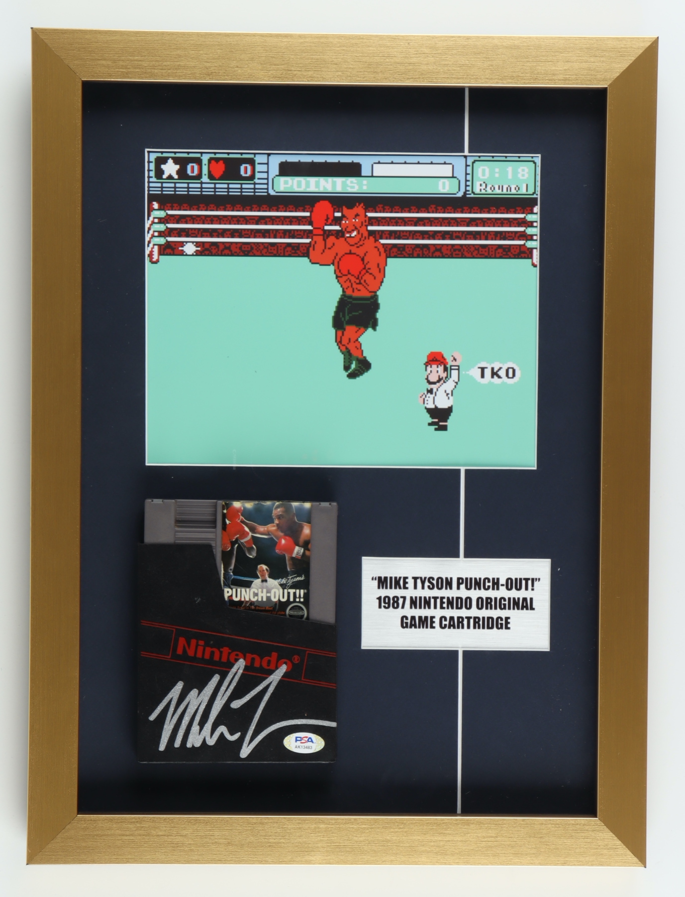 Mike Tyson Signed "Punch-Out!!" NES Game Cartridge 15x20 Custom Framed Display (PSA) at PristineAuction.com Mike Tyson Signed "Punch-Out!!" NES Game Cartridge 15x20 Custom Framed Display (PSA) at PristineAuction.com