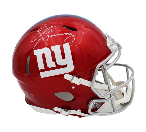 Eli Manning Signed Giants Full-Size Authentic On-Field Flash Alternate Speed Helmet (Fanatics) at PristineAuction.com Eli Manning Signed Giants Full-Size Authentic On-Field Flash Alternate Speed Helmet (Fanatics) at PristineAuction.com