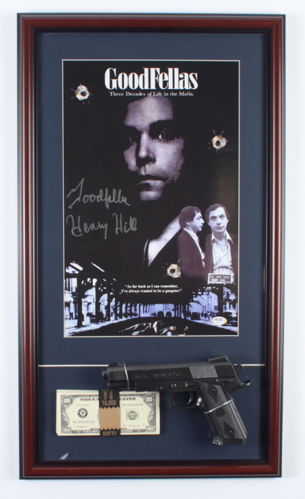 Henry Hill Signed "Goodfellas" 16x28 Custom Framed Movie Poster Print