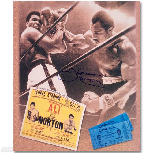Ken Norton Signed "Ken Norton & Ali Ticket" 12x14 Photo (PA) at PristineAuction.com Ken Norton Signed "Ken Norton & Ali Ticket" 12x14 Photo (PA) at PristineAuction.com