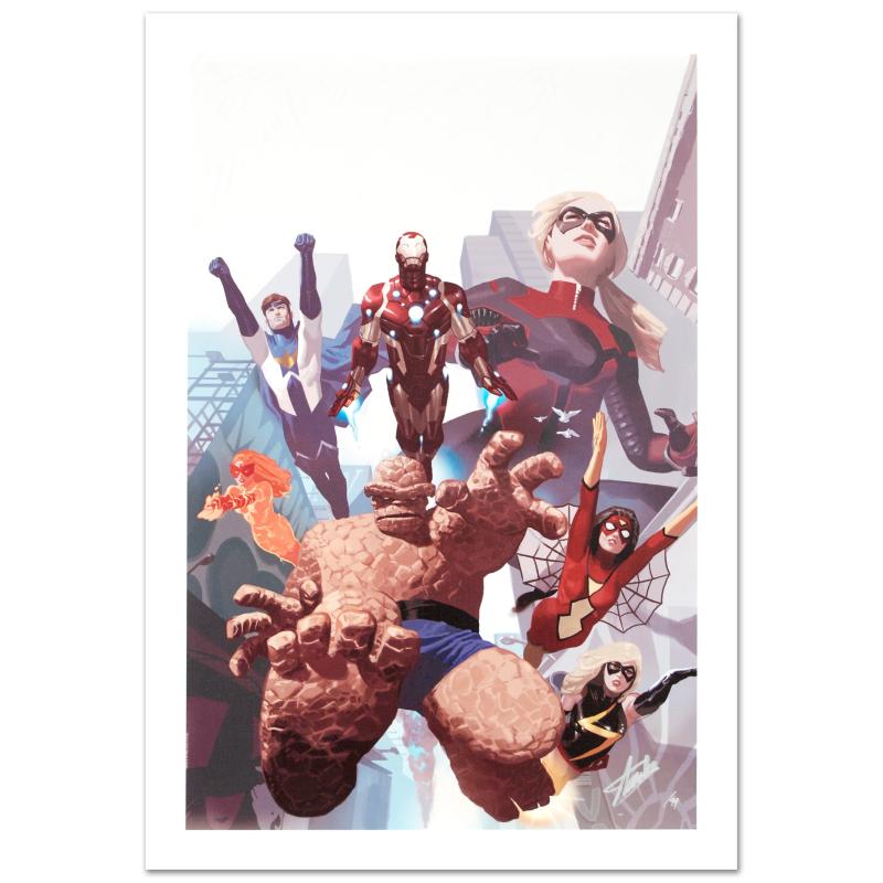 Stan Lee Signed "I Am An Avenger #4" Limited Edition 18x27 Giclee on Canvas by Daniel Acuna and Marvel Comics at PristineAuction.com Stan Lee Signed "I Am An Avenger #4" Limited Edition 18x27 Giclee on Canvas by Daniel Acuna and Marvel Comics at PristineAuction.com