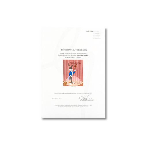 "Pewlitzer Prize" Sold Out LE 10x12 Animation Cel with Hand-Painted Coloring by Chuck Jones (Artova) at PristineAuction.com "Pewlitzer Prize" Sold Out LE 10x12 Animation Cel with Hand-Painted Coloring by Chuck Jones (Artova) at PristineAuction.com