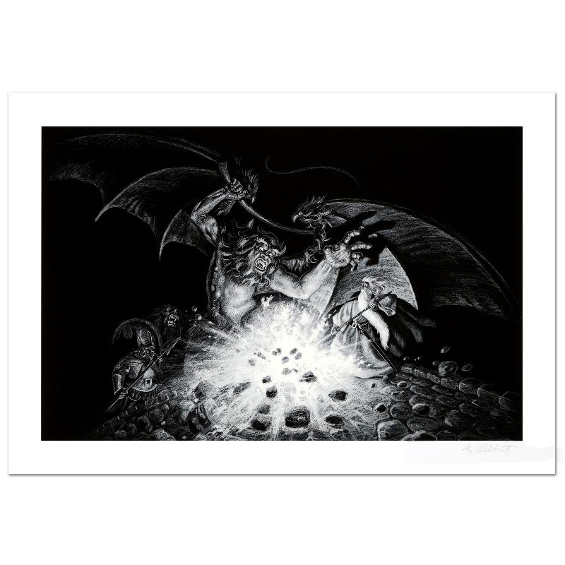 Greg Hildebrandt Signed "Gandalf Versus Balrog" LE 34x23 Giclee on Paper at PristineAuction.com Greg Hildebrandt Signed "Gandalf Versus Balrog" LE 34x23 Giclee on Paper at PristineAuction.com