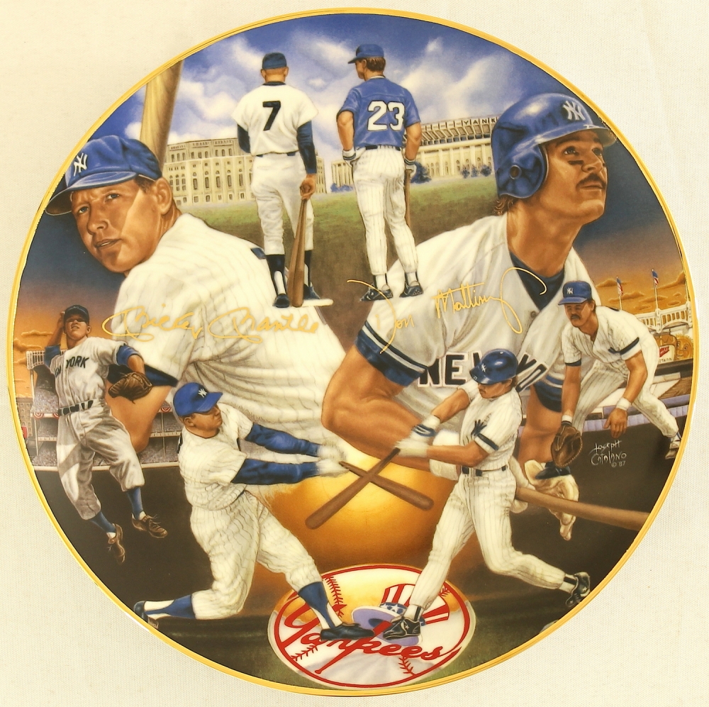 Mickey Mantle & Don Mattingly LE 1987 Yankees Sports Impressions