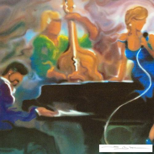 Steve Bloom Signed "Cool Jazz" Limited Edition 11x7 Mixed Media on Canvas at PristineAuction.com Steve Bloom Signed "Cool Jazz" Limited Edition 11x7 Mixed Media on Canvas at PristineAuction.com