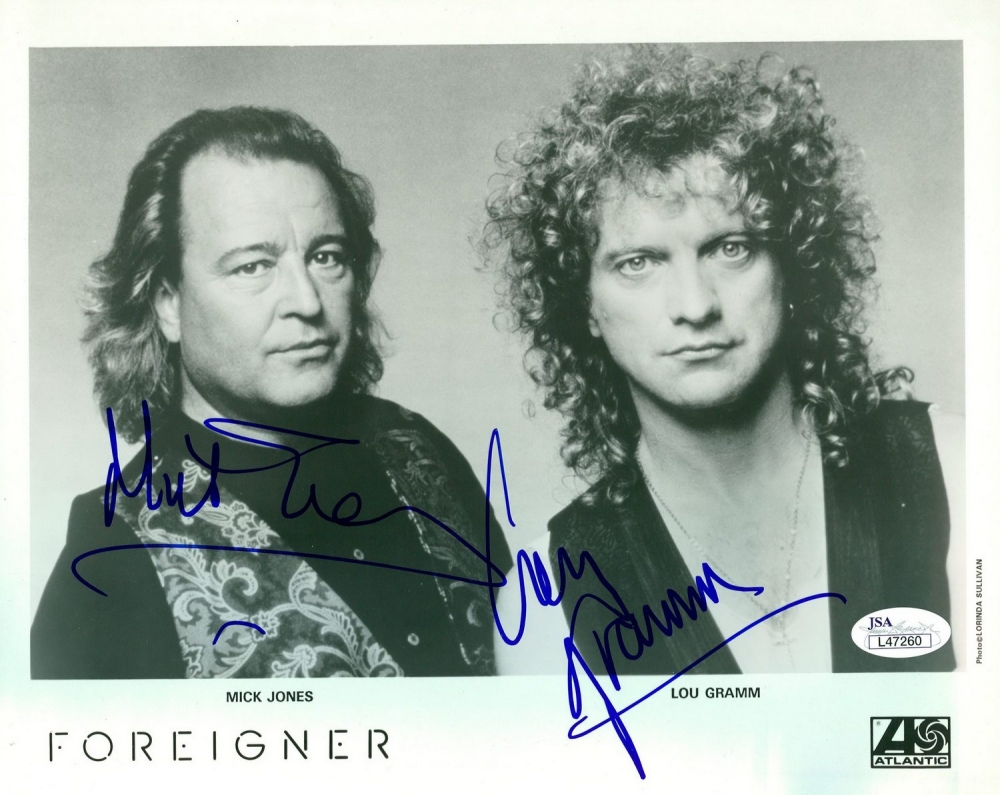 Mick Jones & Lou Gramm Signed "Foreigner" 8x10 Photo (JSA COA