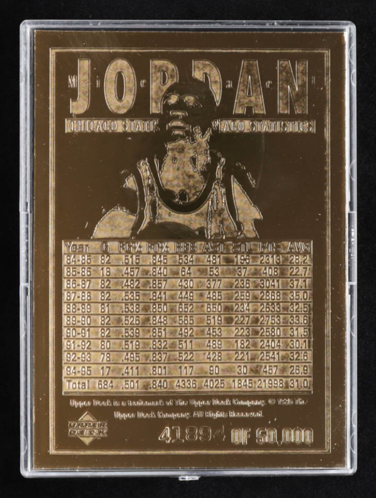 michael jordan upper deck 23 karat gold card