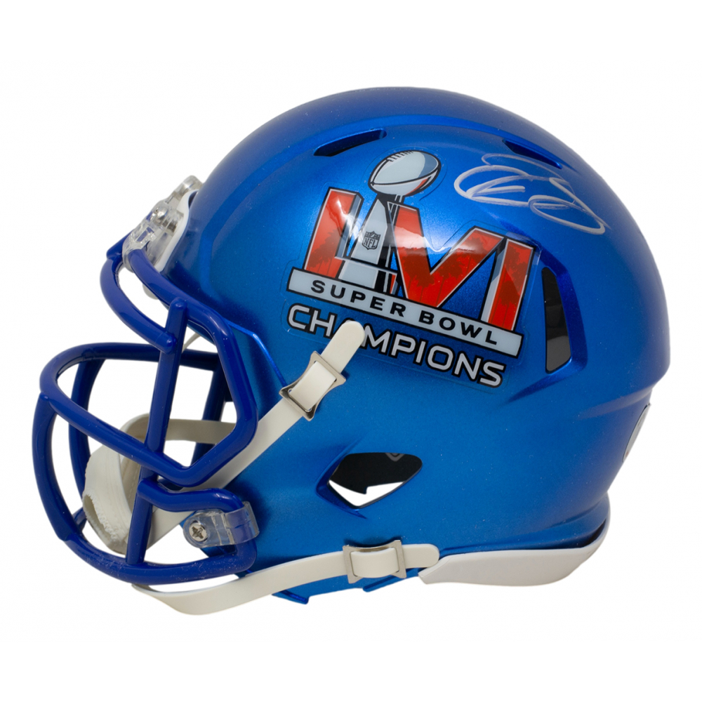 Odell Beckham Jr. Signed Rams Super Bowl LVI Logo Speed Mini Helmet (Beckett) Pristine Auction