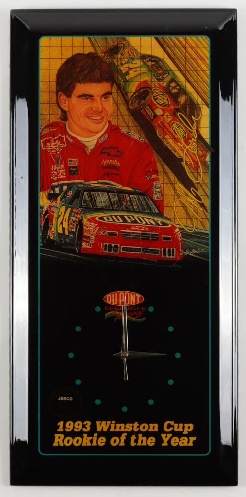 Jeff Gordon Rookie Jeff Gordon LE NASCAR 1993 Winston Cup Rookie of the Year 11x23 Clock ...