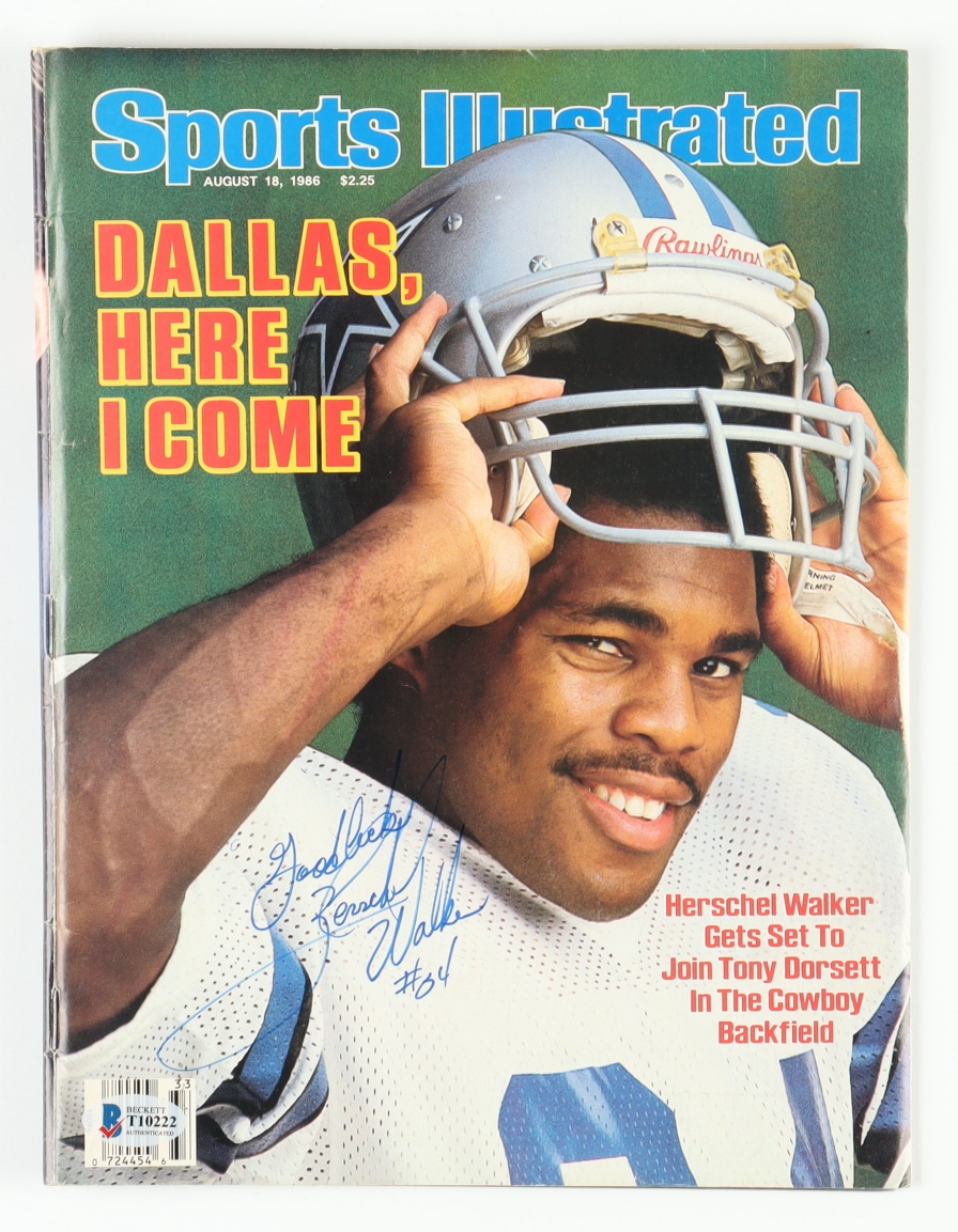 Herschel Walker Signed 1986 Sports Illustrated Magazine Inscribed "Good Luck" (Beckett) at PristineAuction.com Herschel Walker Signed 1986 Sports Illustrated Magazine Inscribed "Good Luck" (Beckett) at PristineAuction.com